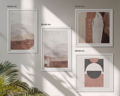 Set tablouri gata de agățat Modele abstracte maro
