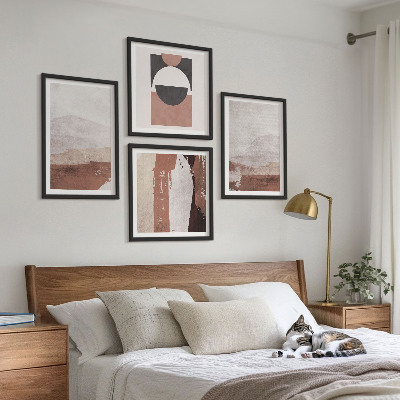 Set tablouri gata de agățat Modele abstracte maro