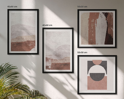 Set tablouri gata de agățat Modele abstracte maro