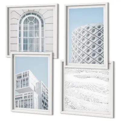 Set de tablouri Geometria arhitecturii moderne gata de agățat