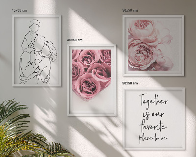 Set tablouri gata de agățat Buchete de trandafiri în stil familial