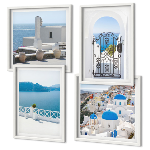 Set tablouri gata de agățat Clădiri la Marea Albă, Grecia