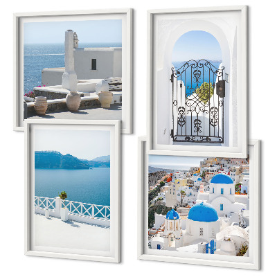 Set tablouri gata de agățat Clădiri la Marea Albă, Grecia
