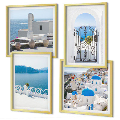 Set tablouri gata de agățat Clădiri la Marea Albă, Grecia