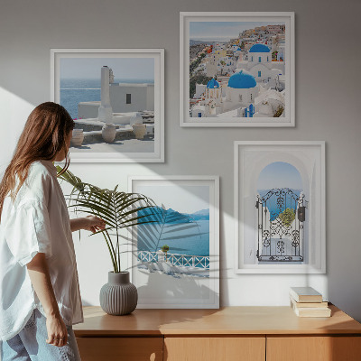 Set tablouri gata de agățat Clădiri la Marea Albă, Grecia