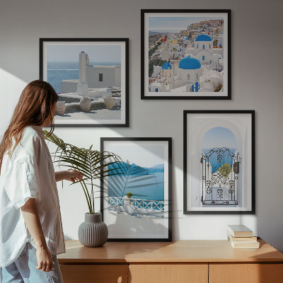 Set tablouri gata de agățat Clădiri la Marea Albă, Grecia