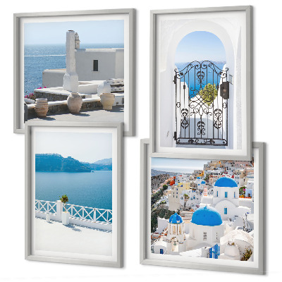 Set tablouri gata de agățat Clădiri la Marea Albă, Grecia