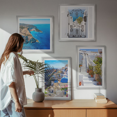 Set tablouri gata de agățat Arhitectura greacă din Santorini, Oia