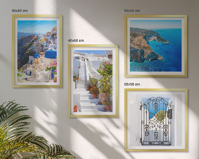Set tablouri gata de agățat Arhitectura greacă din Santorini, Oia