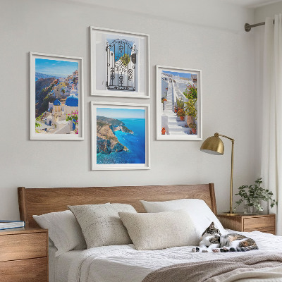 Set tablouri gata de agățat Arhitectura greacă din Santorini, Oia