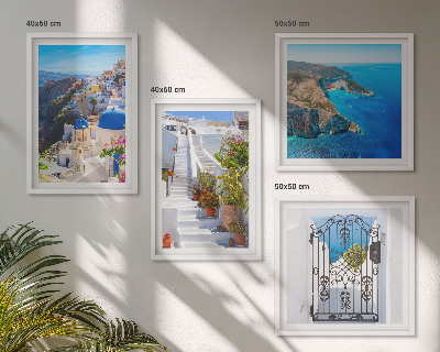 Set tablouri gata de agățat Arhitectura greacă din Santorini, Oia