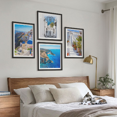 Set tablouri gata de agățat Arhitectura greacă din Santorini, Oia