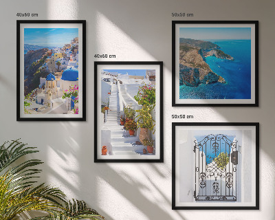 Set tablouri gata de agățat Arhitectura greacă din Santorini, Oia