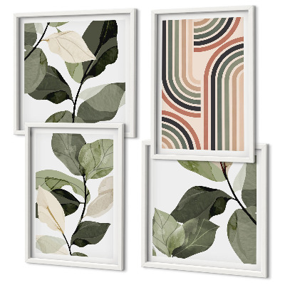 Set tablouri gata de agățat Motive vegetale geometrice