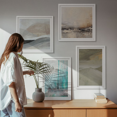 Compoziție de tablouri pentru perete Decorațiuni abstracte pictate