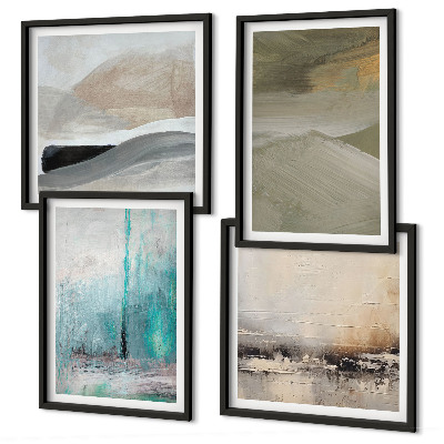 Compoziție de tablouri pentru perete Decorațiuni abstracte pictate