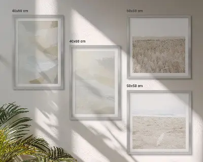 Set de tablouri decorative gata de agățat cu fundal abstract și linii delicate