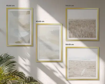 Set de tablouri decorative gata de agățat cu fundal abstract și linii delicate