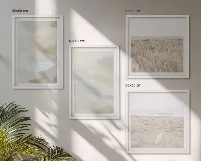 Set de tablouri decorative gata de agățat cu fundal abstract și linii delicate