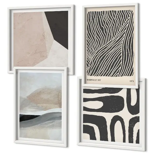 Set de tablouri decorative cu modele boho abstracte