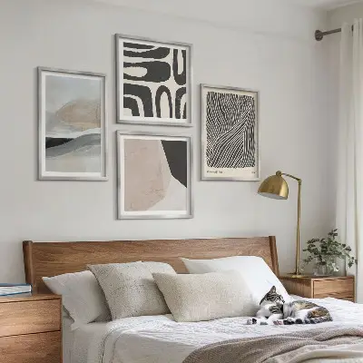 Set de tablouri decorative cu modele boho abstracte