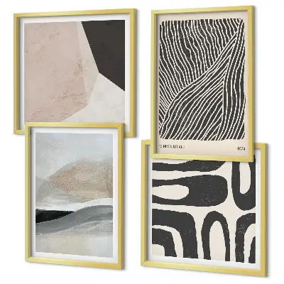 Set de tablouri decorative cu modele boho abstracte