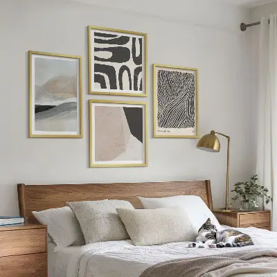 Set de tablouri decorative cu modele boho abstracte