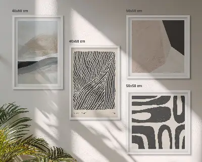 Set de tablouri decorative cu modele boho abstracte