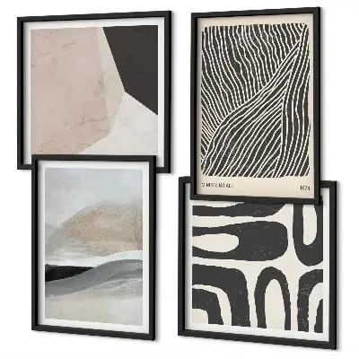 Set de tablouri decorative cu modele boho abstracte