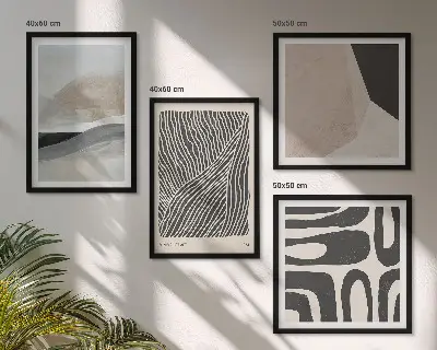 Set de tablouri decorative cu modele boho abstracte