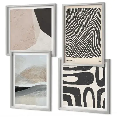 Set de tablouri decorative cu modele boho abstracte