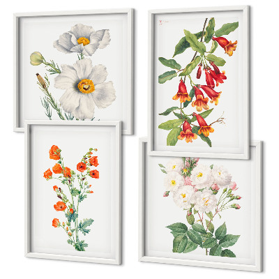 Compoziție de tablouri pentru perete Pictură florală retro