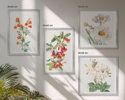 Compoziție de tablouri pentru perete Pictură florală retro
