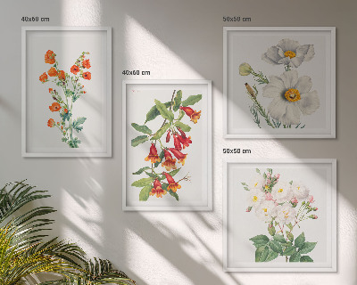 Compoziție de tablouri pentru perete Pictură florală retro