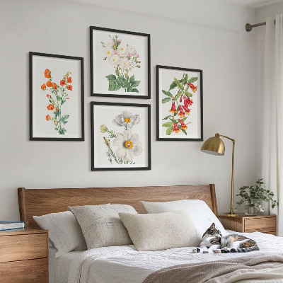 Compoziție de tablouri pentru perete Pictură florală retro
