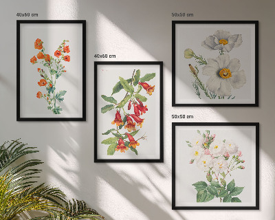 Compoziție de tablouri pentru perete Pictură florală retro