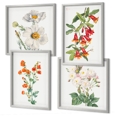 Compoziție de tablouri pentru perete Pictură florală retro