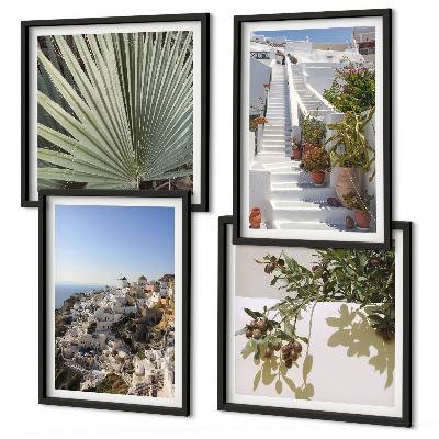 Set tablouri gata de agățat Scări albe, vedere la Santorini