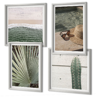 Compoziție de tablouri pentru perete Accesorii pentru plante tropicale