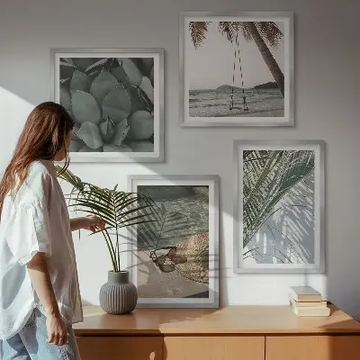 Set tablouri cu plante tropicale gata de agățat pentru vacanță