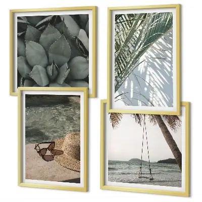 Set tablouri cu plante tropicale gata de agățat pentru vacanță