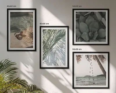 Set tablouri cu plante tropicale gata de agățat pentru vacanță