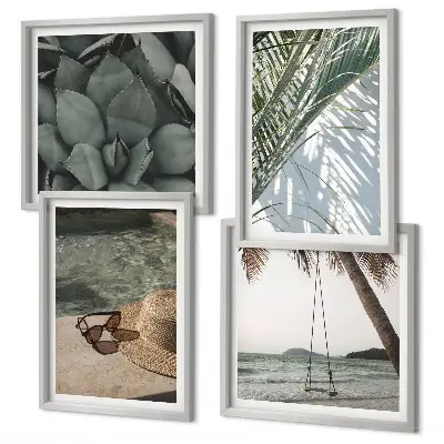 Set tablouri cu plante tropicale gata de agățat pentru vacanță