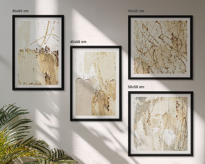 Set tablouri gata de agățat Modele abstracte bej alb