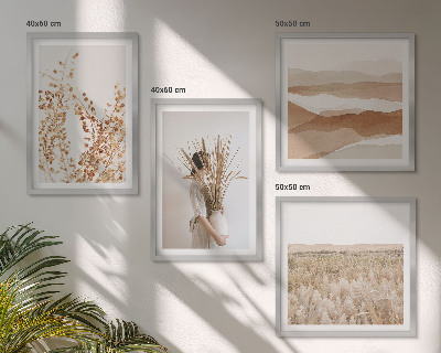 Compoziție de tablouri pentru perete Motive vegetale în stil boho