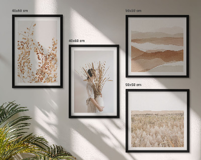 Compoziție de tablouri pentru perete Motive vegetale în stil boho