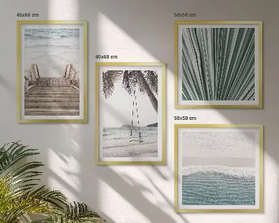 Set tablouri gata de agățat vacanță tropicală