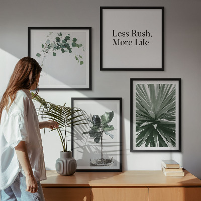 Compoziție de tablouri pentru perete Minimalismul plantelor verzi