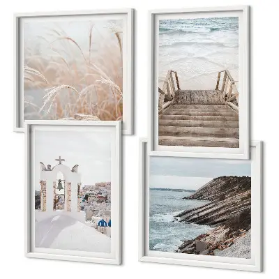 Tablou Arhitectura marină Santorini set gata de agățat