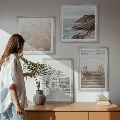 Tablou Arhitectura marină Santorini set gata de agățat